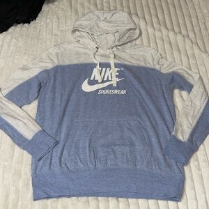 Nike Blue and Gray Hoodie